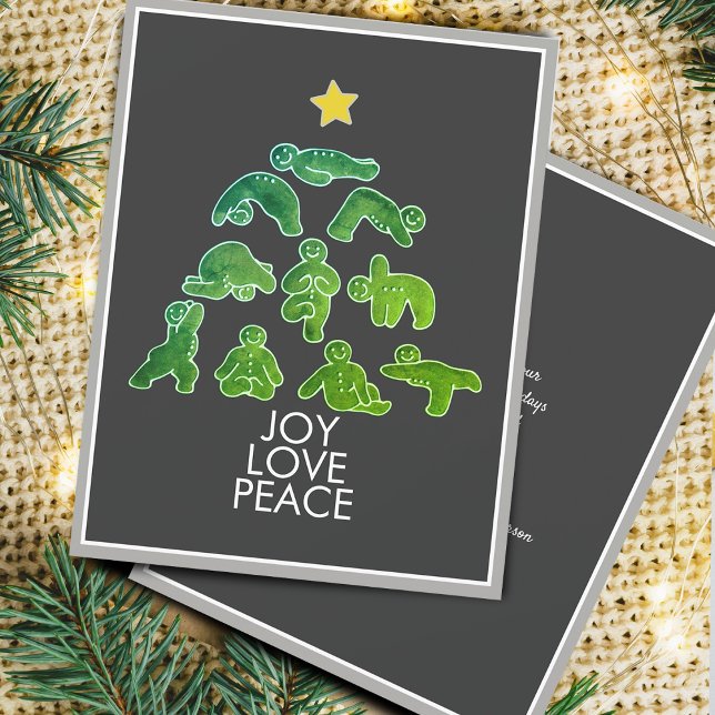 Yoga Gingerbread Holiday Christmas Card (Yoga Gingerbread Holiday Christmas Card)