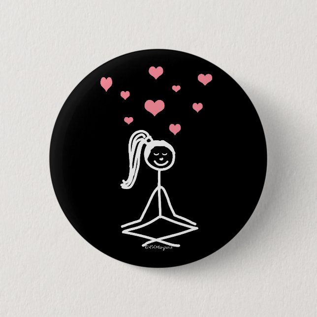 Yoga Girl 6 Cm Round Badge (Front)