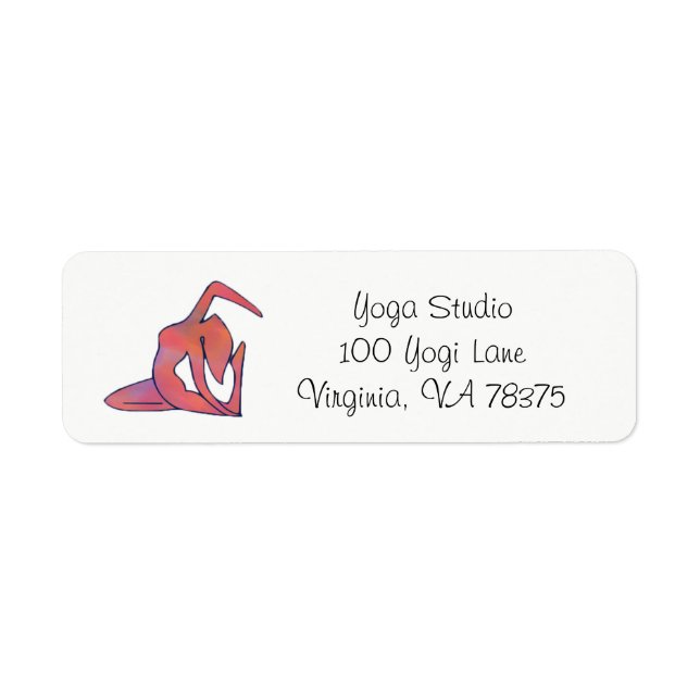 Yoga Girl Address Return Lable (Front)
