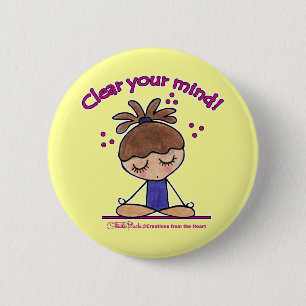 Yoga Girl-Clear Your Mind 6 Cm Round Badge