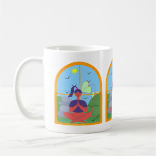 Yoga girl coffee mug
