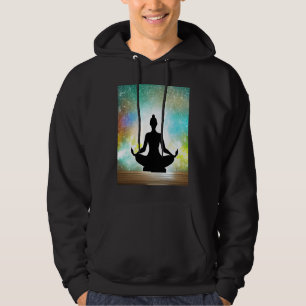 Yoga Girl Female Sun Salutation Meditation Chakra Hoodie