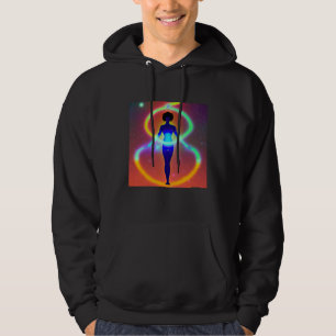 Yoga Girl Female Sun Salutation Meditation Chakra Hoodie