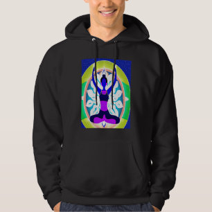 Yoga Girl Female Sun Salutation Meditation Chakra Hoodie