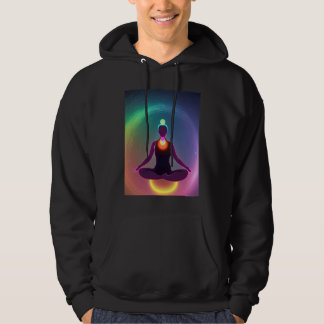 Yoga Girl Female Sun Salutation Meditation Chakra  Hoodie