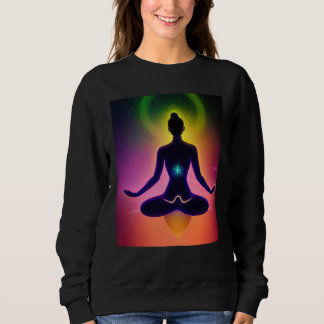 Yoga Girl Female Sun Salutation Meditation Chakra  Sweatshirt