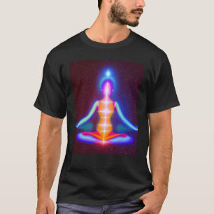 Yoga Girl Female Sun Salutation Meditation Chakra T-Shirt