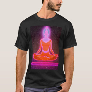 Yoga Girl Female Sun Salutation Meditation Chakra  T-Shirt