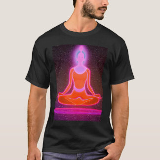 Yoga Girl Female Sun Salutation Meditation Chakra  T-Shirt