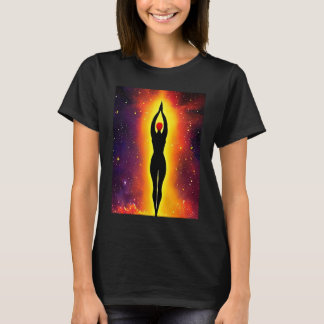 Yoga Girl Female Sun Salutation Meditation Chakra  T-Shirt