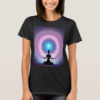Yoga Girl Female Sun Salutation Meditation Chakra  T-Shirt