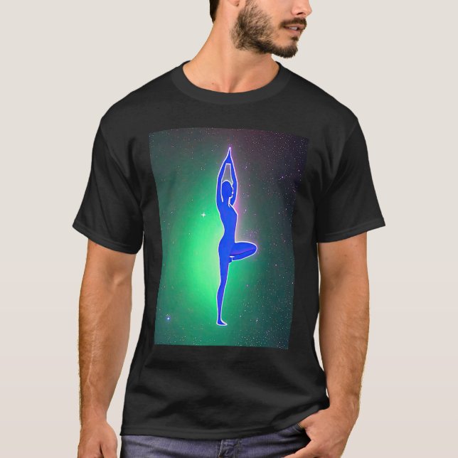 Yoga Girl Female Sun Salutation Meditation Chakra  T-Shirt (Front)