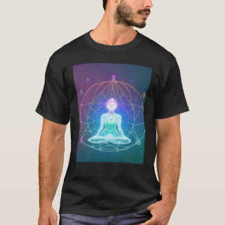 Yoga Girl Female Sun Salutation Meditation Chakra T-Shirt