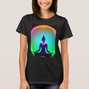 Yoga Girl Female Sun Salutation Meditation Chakra T-Shirt