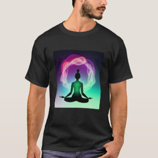 Yoga Girl Female Sun Salutation Meditation Chakra T-Shirt