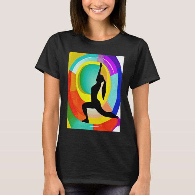 Yoga Girl Female Sun Salutation Meditation Chakra  T-Shirt (Front)
