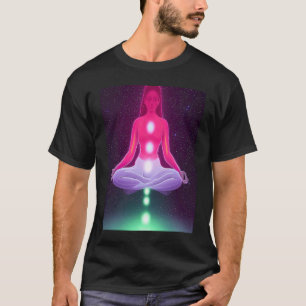 Yoga Girl Female Sun Salutation Meditation Chakra T-Shirt