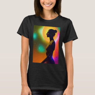 Yoga Girl Female Sun Salutation Meditation Chakra  T-Shirt