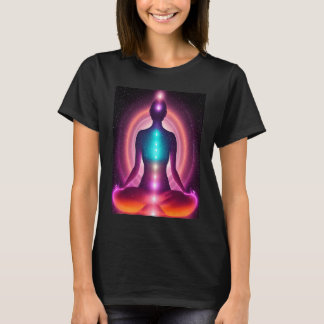 Yoga Girl Female Sun Salutation Meditation Chakra T-Shirt