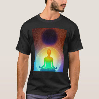 Yoga Girl Female Sun Salutation Meditation Chakra  T-Shirt