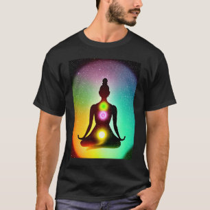 Yoga Girl Female Sun Salutation Meditation Chakra T-Shirt