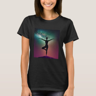 Yoga Girl Female Sun Salutation Meditation Chakra  T-Shirt