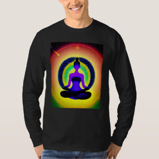 Yoga Girl Female Sun Salutation Meditation Chakra  T-Shirt