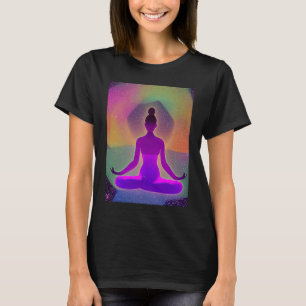Yoga Girl Female Sun Salutation Meditation Chakra  T-Shirt