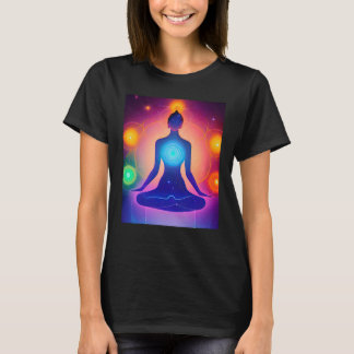 Yoga Girl Female Sun Salutation Meditation Chakra T-Shirt