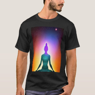 Yoga Girl Female Sun Salutation Meditation Chakra T-Shirt