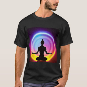 Yoga Girl Female Sun Salutation Meditation Chakra T-Shirt