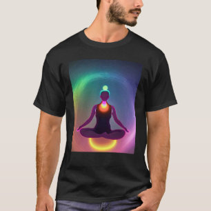 Yoga Girl Female Sun Salutation Meditation Chakra T-Shirt
