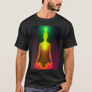 Yoga Girl Female Sun Salutation Meditation Chakra T-Shirt