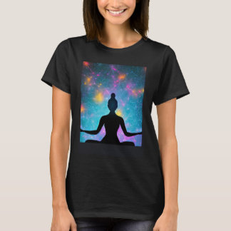 Yoga Girl Female Sun Salutation Meditation Chakra  T-Shirt