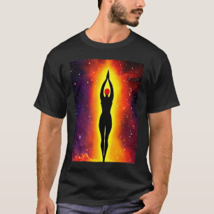 Yoga Girl Female Sun Salutation Meditation Chakra T-Shirt