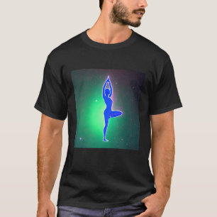 Yoga Girl Female Sun Salutation Meditation Chakra  T-Shirt