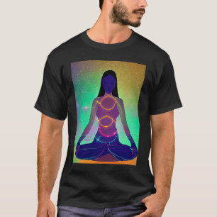 Yoga Girl Female Sun Salutation Meditation Chakra T-Shirt