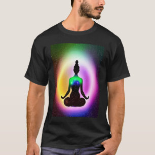 Yoga Girl Female Sun Salutation Meditation Chakra T-Shirt