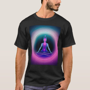 Yoga Girl Female Sun Salutation Meditation Chakra  T-Shirt
