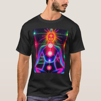 Yoga Girl Female Sun Salutation Meditation Chakra  T-Shirt