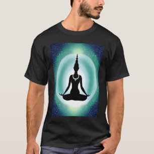 Yoga Girl Female Sun Salutation Meditation Chakra T-Shirt