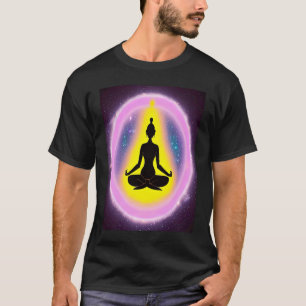 Yoga Girl Female Sun Salutation Meditation Chakra  T-Shirt