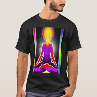 Yoga Girl Female Sun Salutation Meditation Chakra  T-Shirt