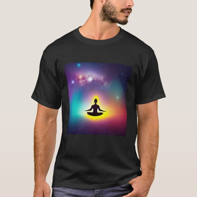 Yoga Girl Female Sun Salutation Meditation Chakra  T-Shirt (Front)