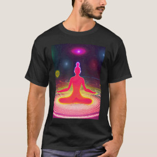 Yoga Girl Female Sun Salutation Meditation Chakra  T-Shirt