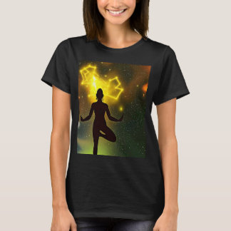 Yoga Girl Female Sun Salutation Meditation Chakra T-Shirt
