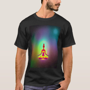 Yoga Girl Female Sun Salutation Meditation Chakra  T-Shirt