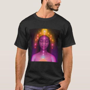 Yoga Girl Female Sun Salutation Meditation Chakra T-Shirt