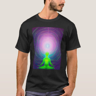Yoga Girl Female Sun Salutation Meditation Chakra  T-Shirt