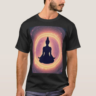 Yoga Girl Female Sun Salutation Meditation Chakra  T-Shirt